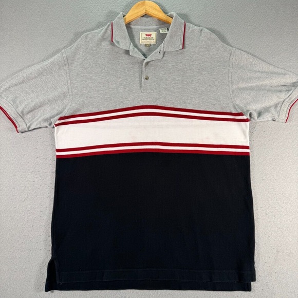 Levi's Other - Vintage Levis‎ Polo Shirt Mens Large Multicolor Stripes Classic Golf Classic 90s
